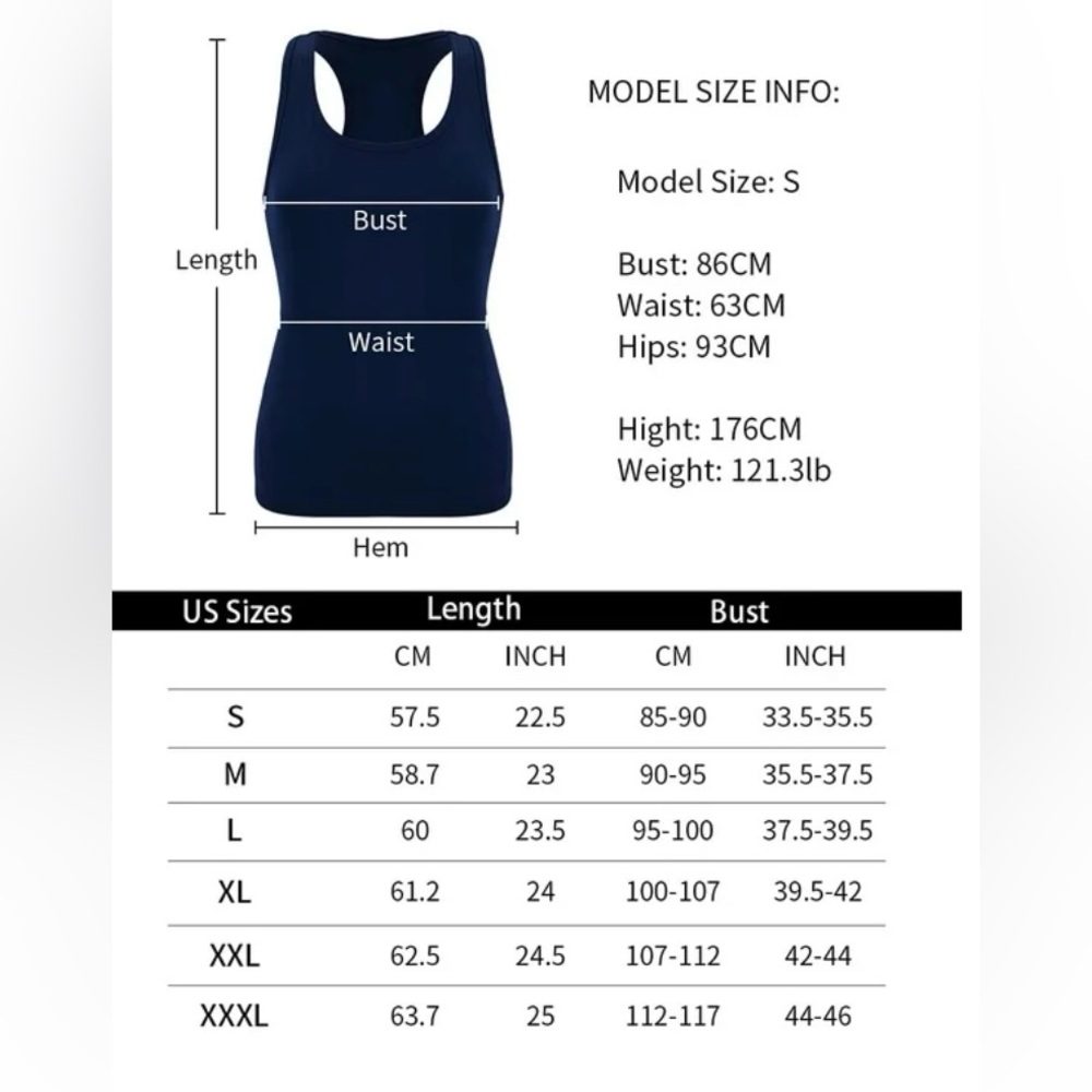 Anyfit Wear Racerback Workout Tank w/ Shelf Bra size XXL - Picture 4 of 14